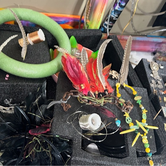 Women’s handmade jewelry one of a kind iSellAbstract leather, crystals - Picture 8 of 8